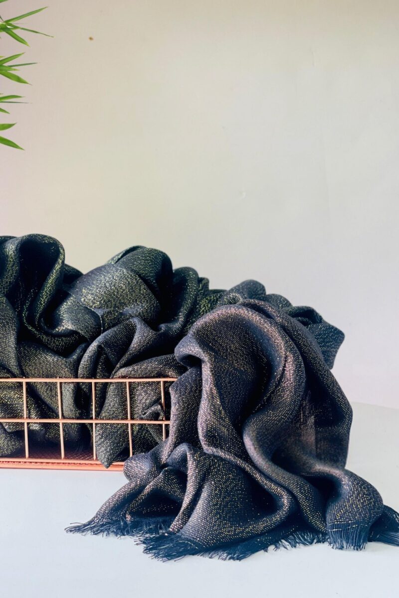 Glitter Cotton Hijabs | Navy Blue, Electric Blue, Grey & White - Image 2