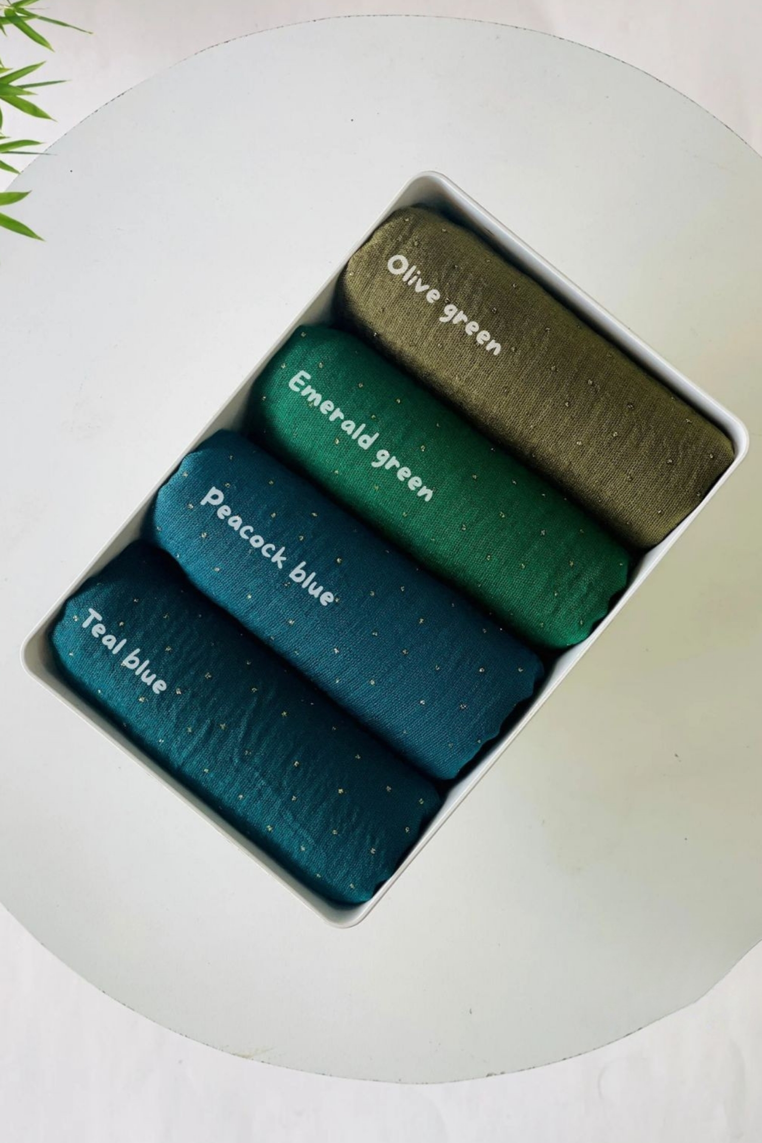 Shimmer Cotton Hijabs - Cool Tones