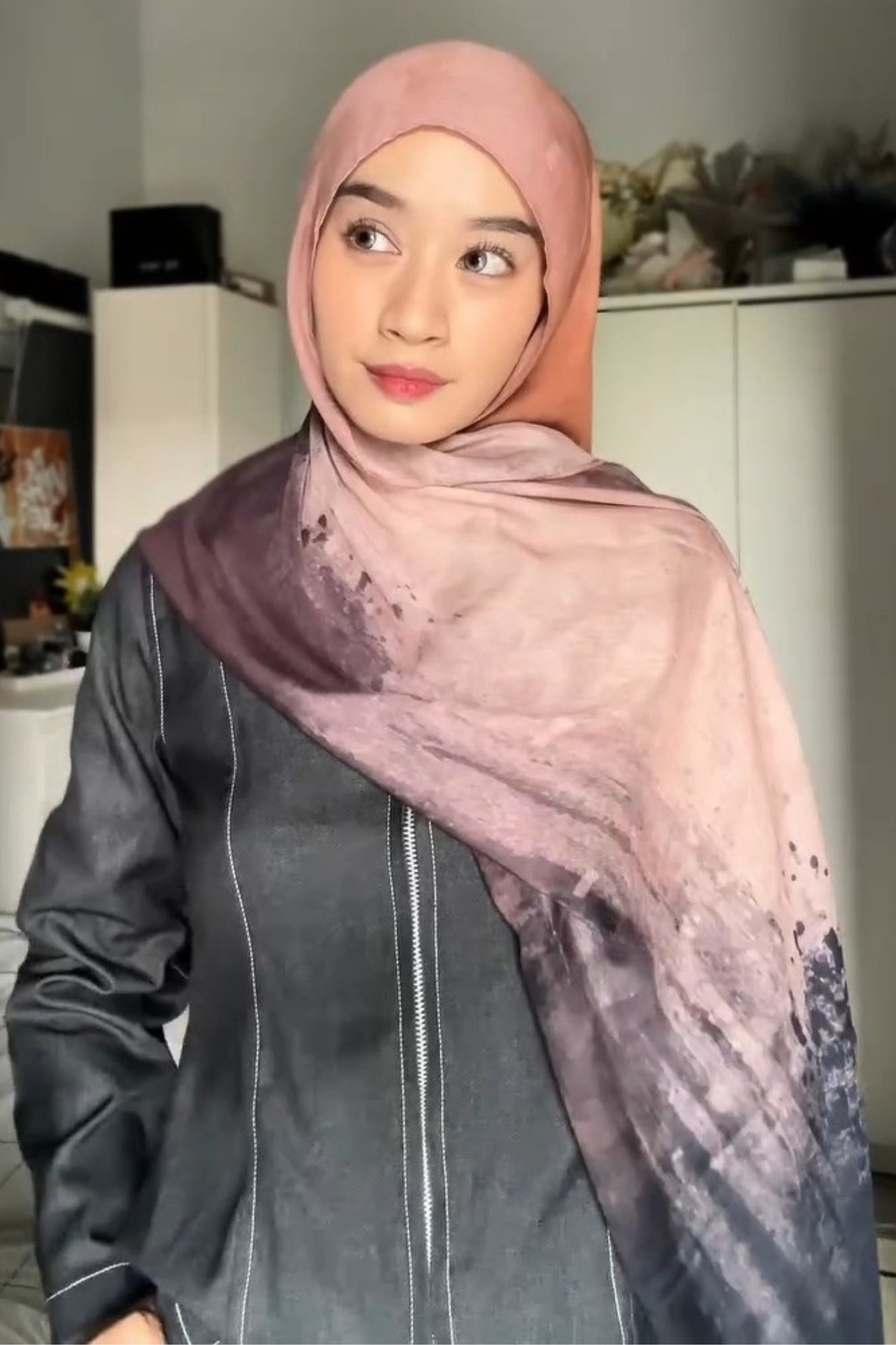 Caramel Drift Printed Modal Hijab