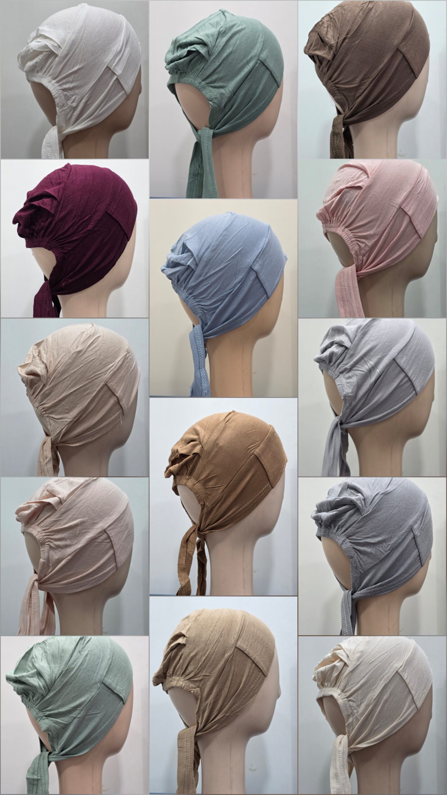 Premium Bamboo Jersey tie back Undercap (Shades 47-62)