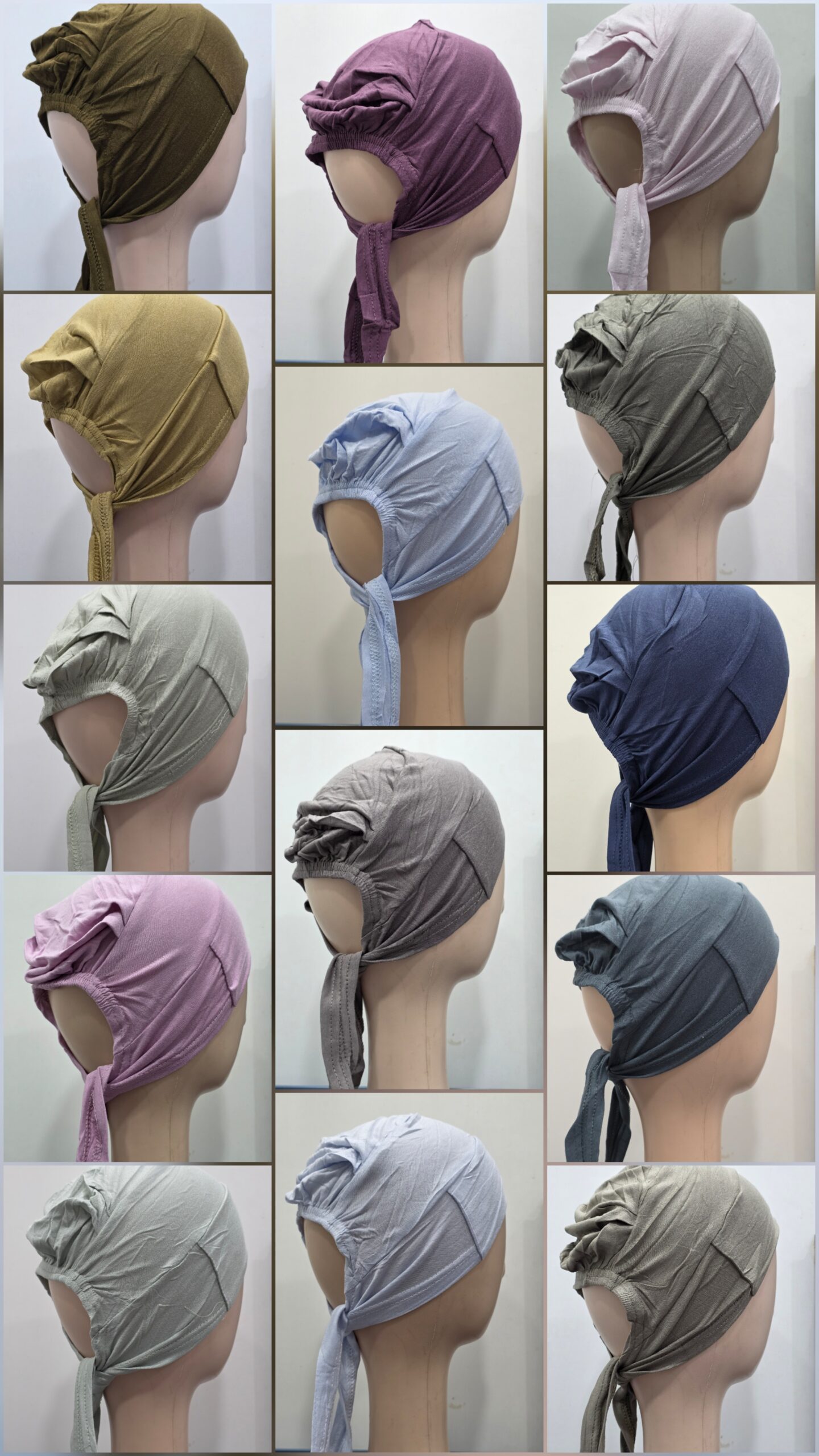 Premium Bamboo Jersey tie back Undercap (Shades 63-77)