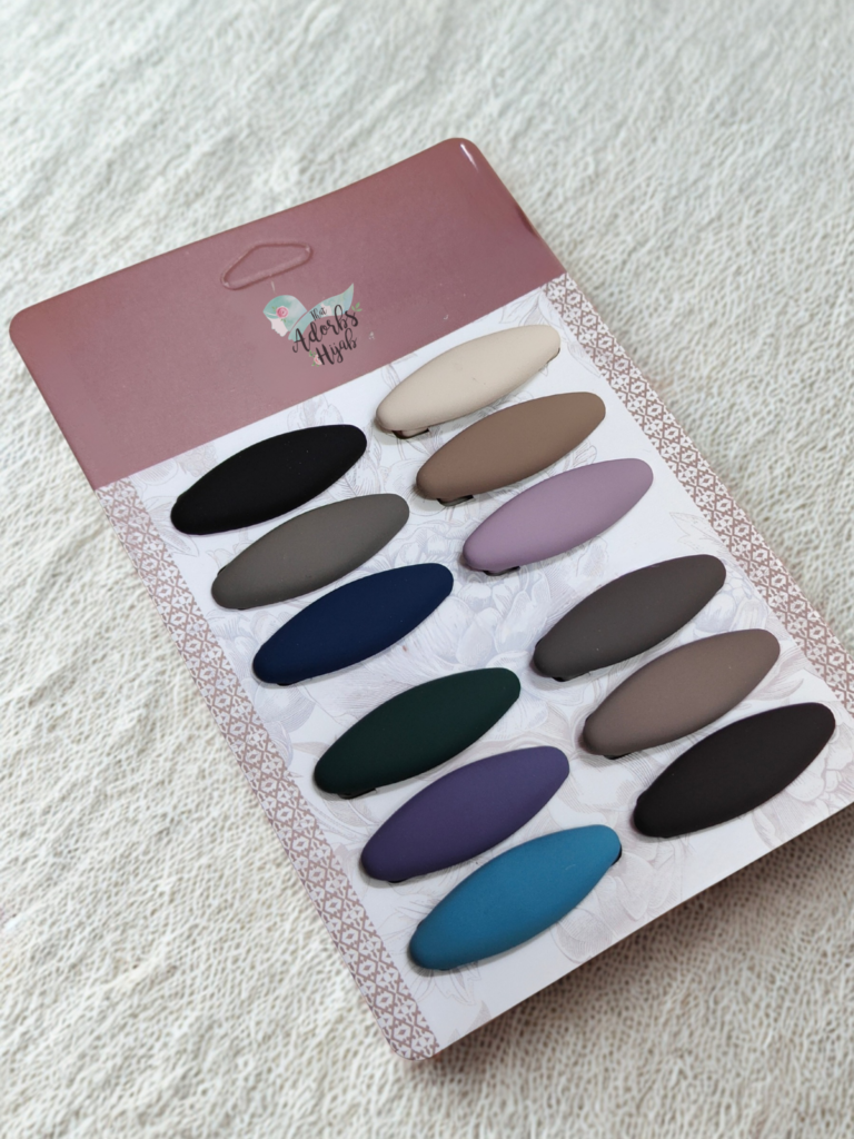 Matte Oval Hijab Pins – Set of 2