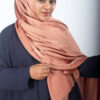Salmon Muna Satin Hijab