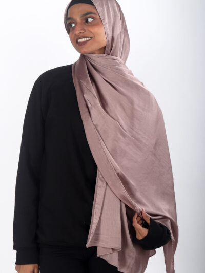 Taupe Muna Satin Hijab