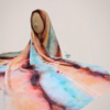 Cosmic Apricot Printed Modal Hijab