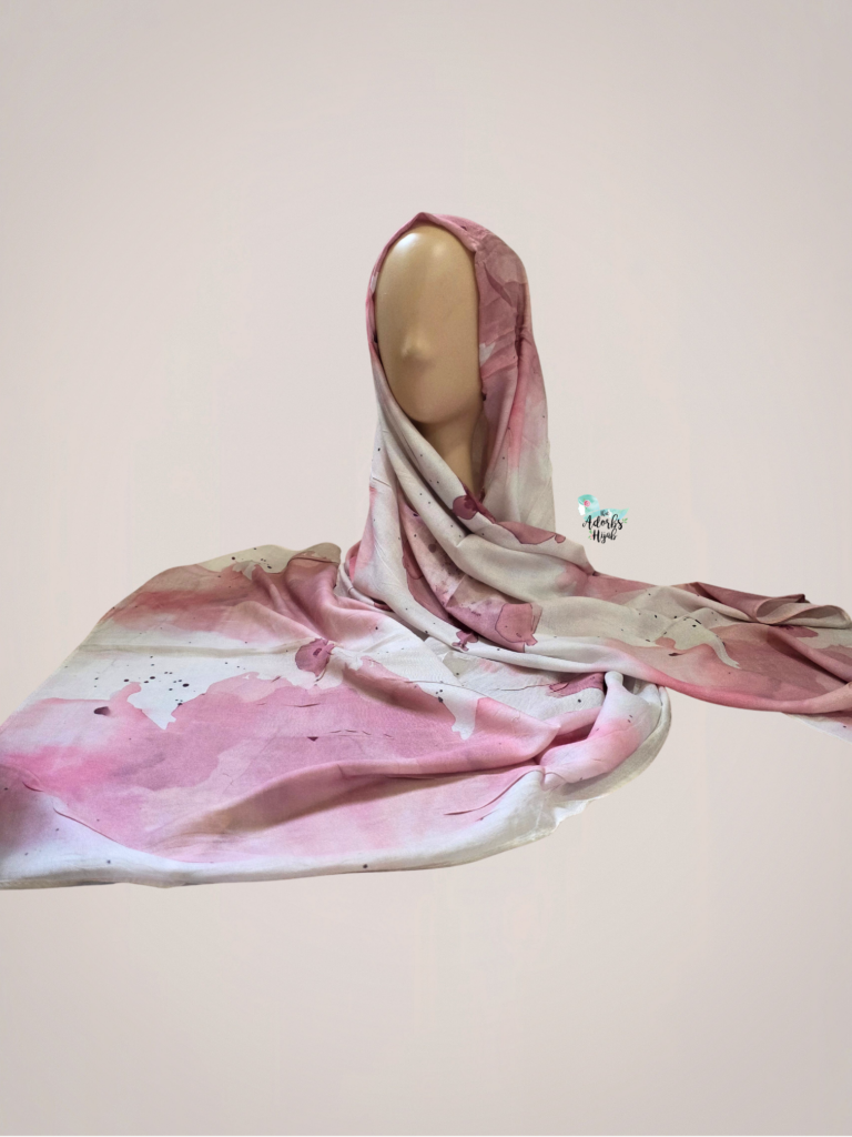 Rosewood Splatter Printed Modal Hijab