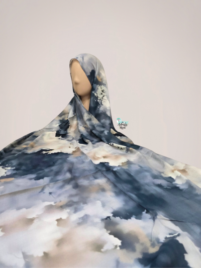 Overcast Sky Printed Modal Hijab