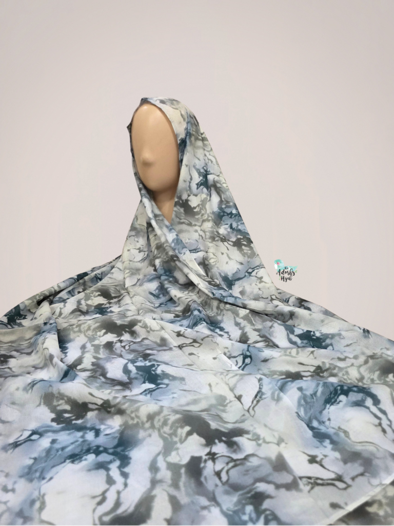Abstract Frost Printed Modal Hijab