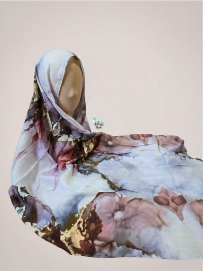 Mauve Bloom Printed Modal Hijab