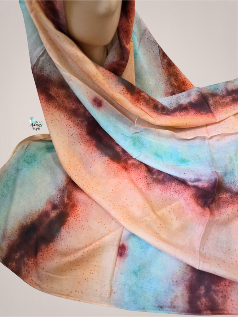 Cosmic Apricot Printed Modal Hijab