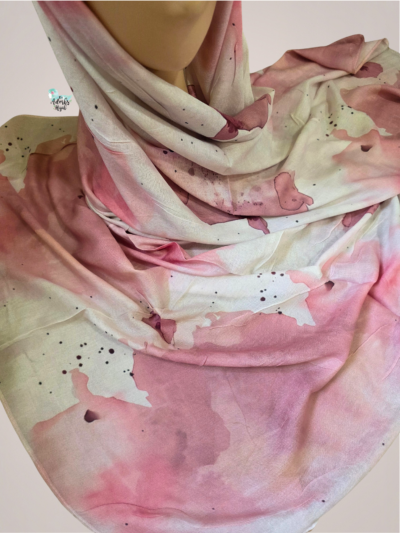 Rosewood Splatter Printed Modal Hijab