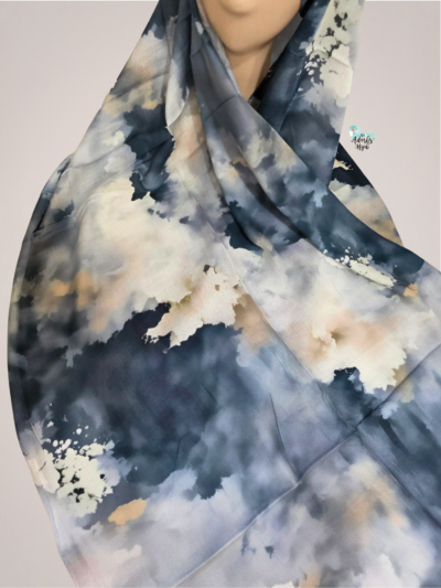 Overcast Sky Printed Modal Hijab