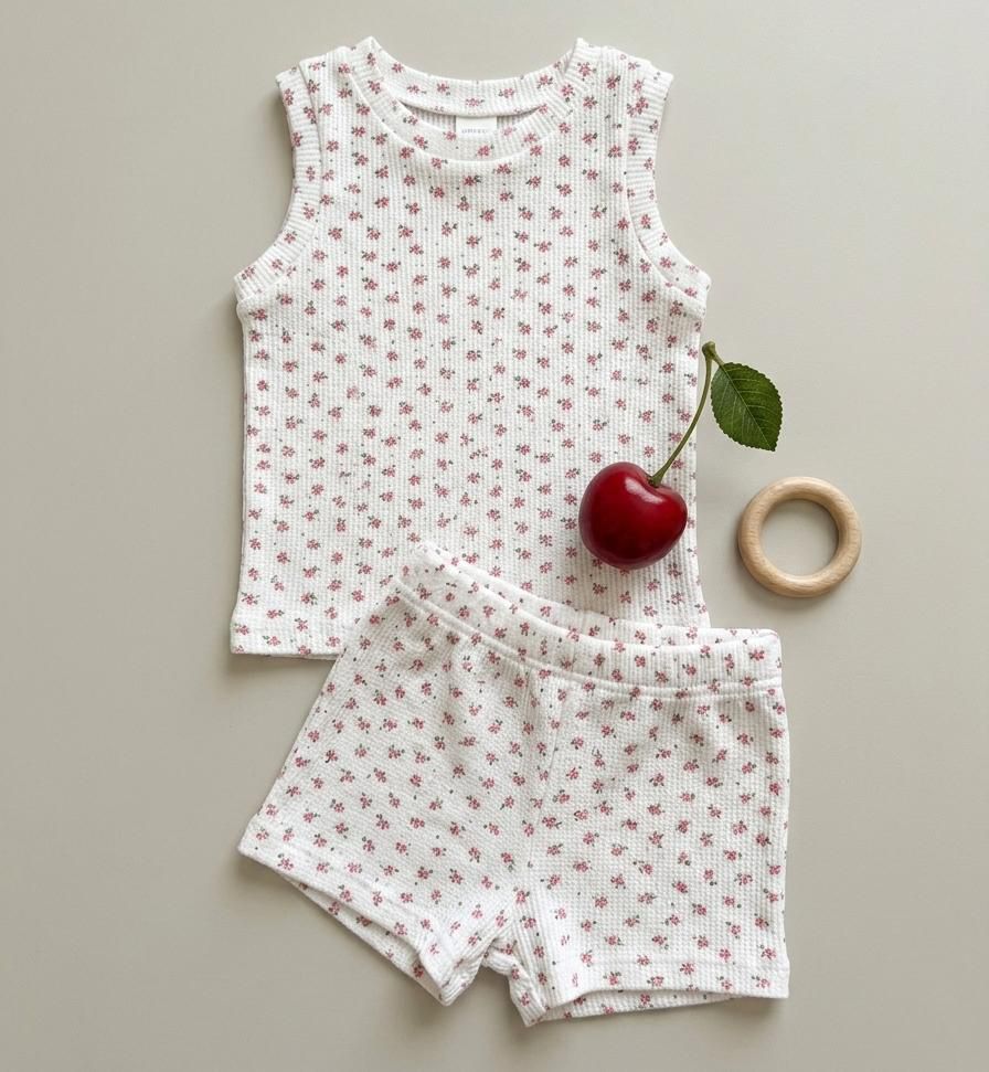 Infant Unisex Baby Clothing Set - Ditsy Pink Floral
