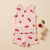Infant Unisex Baby Clothing Set - Cherry Pink