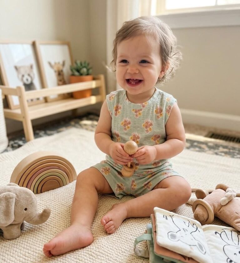 Infant Unisex Baby Clothing Set - Sage Vintage Floral