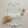 Infant Unisex Baby Clothing Set - Sage Vintage Floral