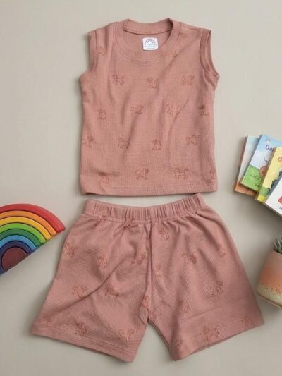 Infant Unisex Baby Clothing Set - Mauve