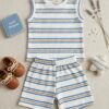 Infant Unisex Baby Clothing Set - Coastal Stripe