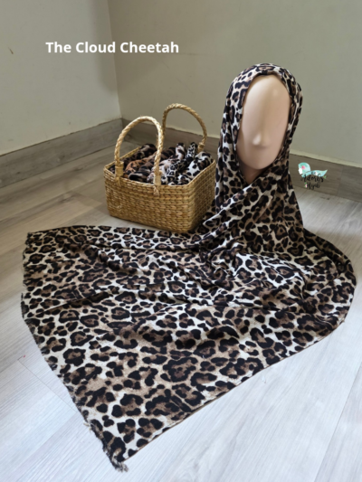 Cloud Cheetah Printed Modal Hijab