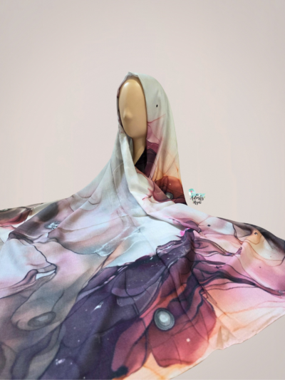 Terracotta Rose Printed Modal Hijab
