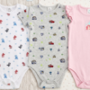 2-3 Years 100% Cotton Knit Half Sleeves Onesies - Pack of 3