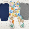 3 to 6 Months 100% Cotton Knit Half Sleeves Onesies & Full Sleeve Romper - Pack of 3