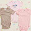 12-18 Months 100% Cotton Knit Half Sleeves Onesies - Pack of 3