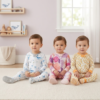 2 Years 100% Cotton Knit Full Sleeves Rompers - Pack of 3