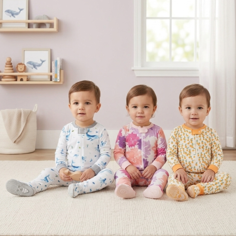 2 Years 100% Cotton Knit Full Sleeves Rompers - Pack of 3