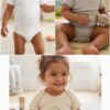 2-3 Years 100% Cotton Knit Half Sleeves Onesies - Pack of 3
