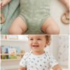 3 to 4 Years 100% Organic Cotton Half Sleeves Onesies - Pack of 2