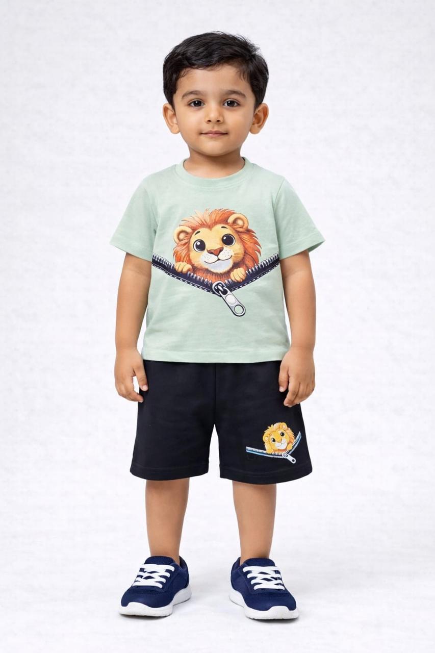 Peekaboo Lion Set (Mint & Black)