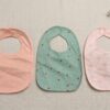 Set of 3, 100% Organic Cotton Bib with Snap Button Closure ONE SIZE , 0-24 MONTHS