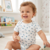 3 to 4 Years 100% Organic Cotton Half Sleeves Onesies - Pack of 2