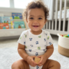 12 to 18 Months 100% Organic Cotton Half Sleeves Onesies - Pack of 2