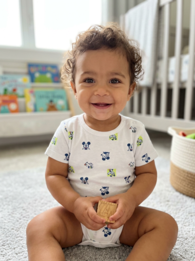 12 to 18 Months 100% Organic Cotton Half Sleeves Onesies - Pack of 2