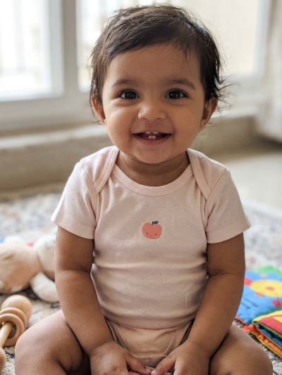 12 to 18 Months 100% Organic Cotton Half Sleeves Onesies - Pack of 3