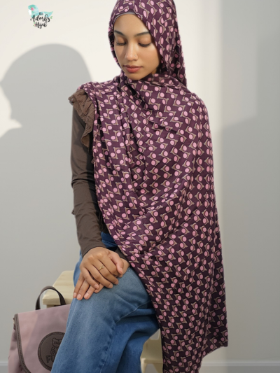 Cocoa Eclipse Printed Modal Hijab