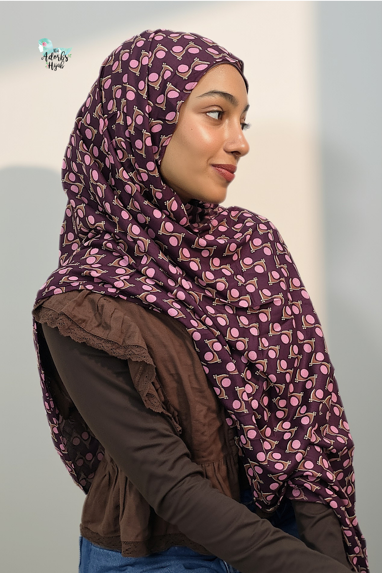 Cocoa Eclipse Printed Modal Hijab
