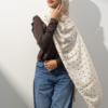 Buttercream Polka Dot Printed Modal Hijab