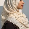 Buttercream Polka Dot Printed Modal Hijab