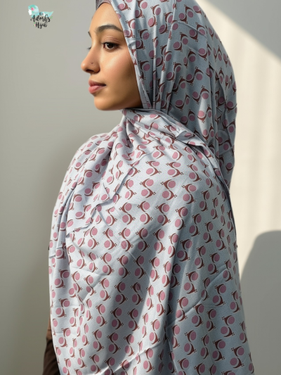 Blue Eclipse Printed Modal Hijab