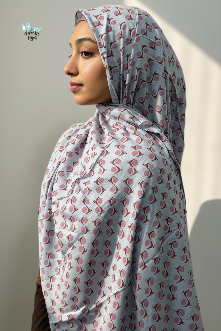Blue Eclipse Printed Modal Hijab