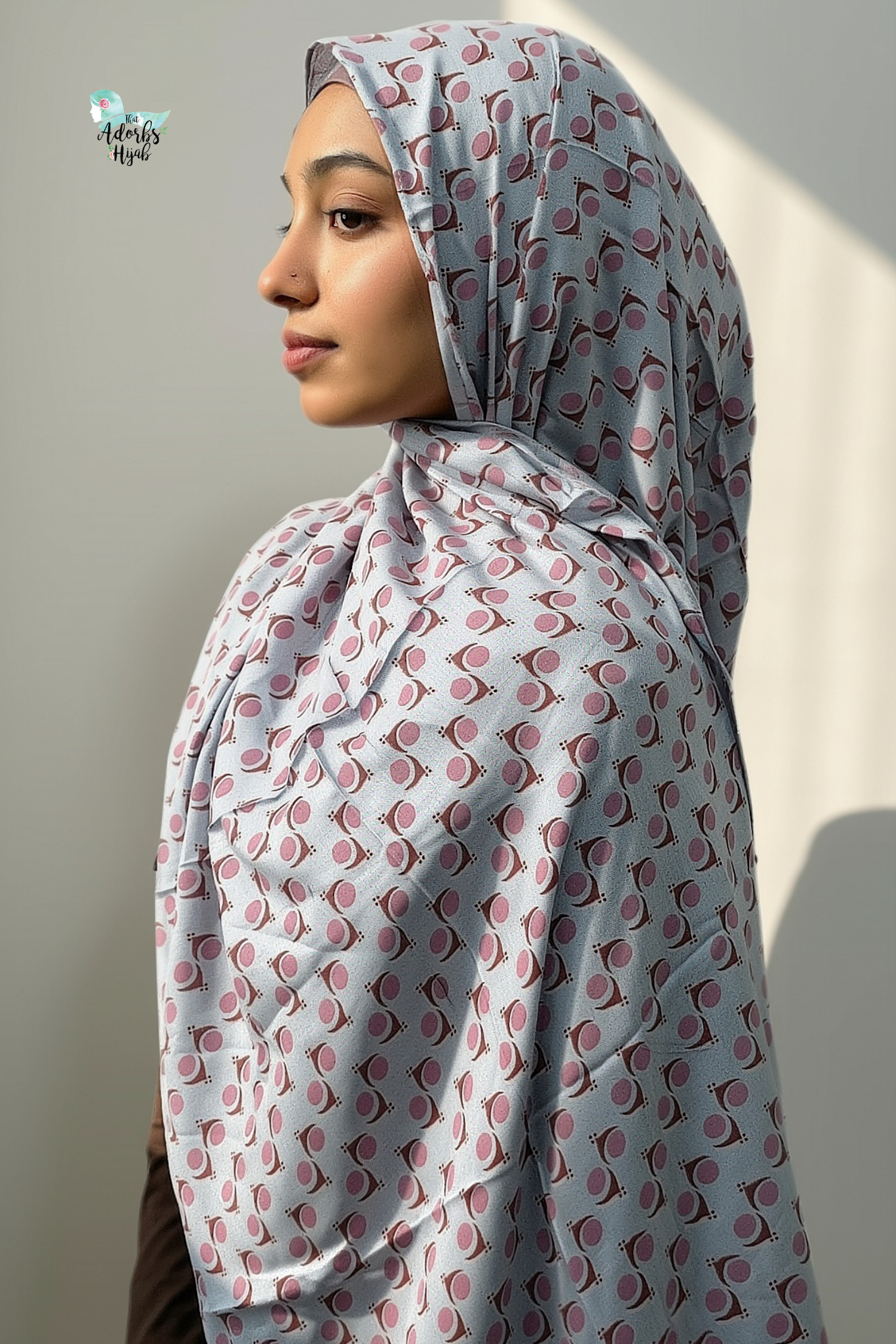 Blue Eclipse Printed Modal Hijab