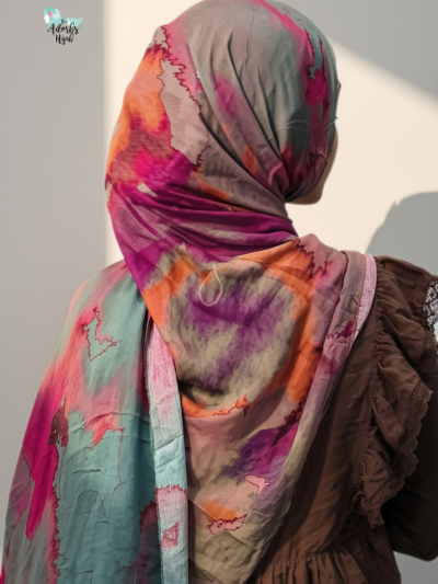 Ombre Rouge Printed Modal Hijab