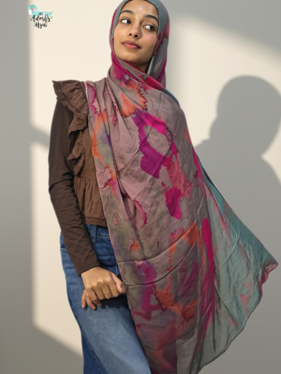Ombre Rouge Printed Modal Hijab