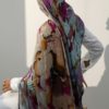 Watercolour Floral Printed Modal Hijab