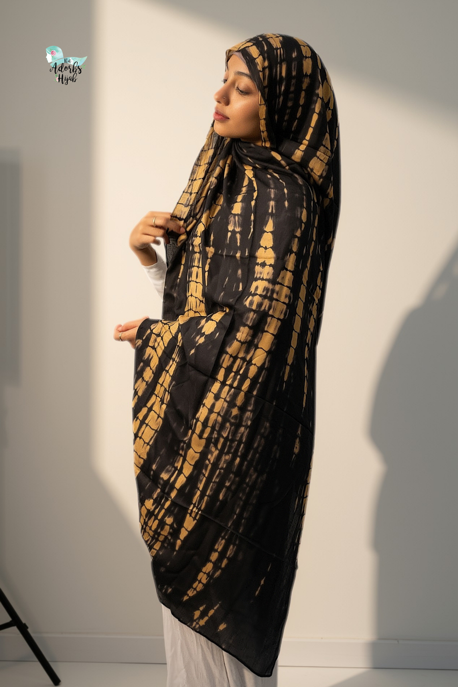 Turmeric Ripple Printed Modal Hijab