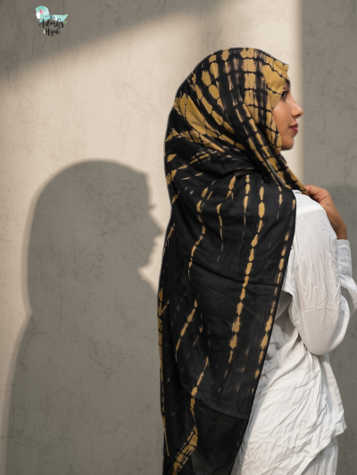 Turmeric Ripple Printed Modal Hijab