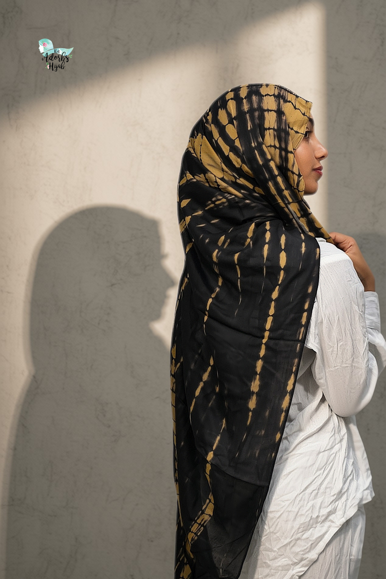 Turmeric Ripple Printed Modal Hijab